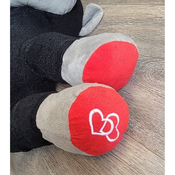 2014 Animal Adventure Black Valentine Gorilla Monkey Plush Stuffed Animal 14" - Picture 10 of 13